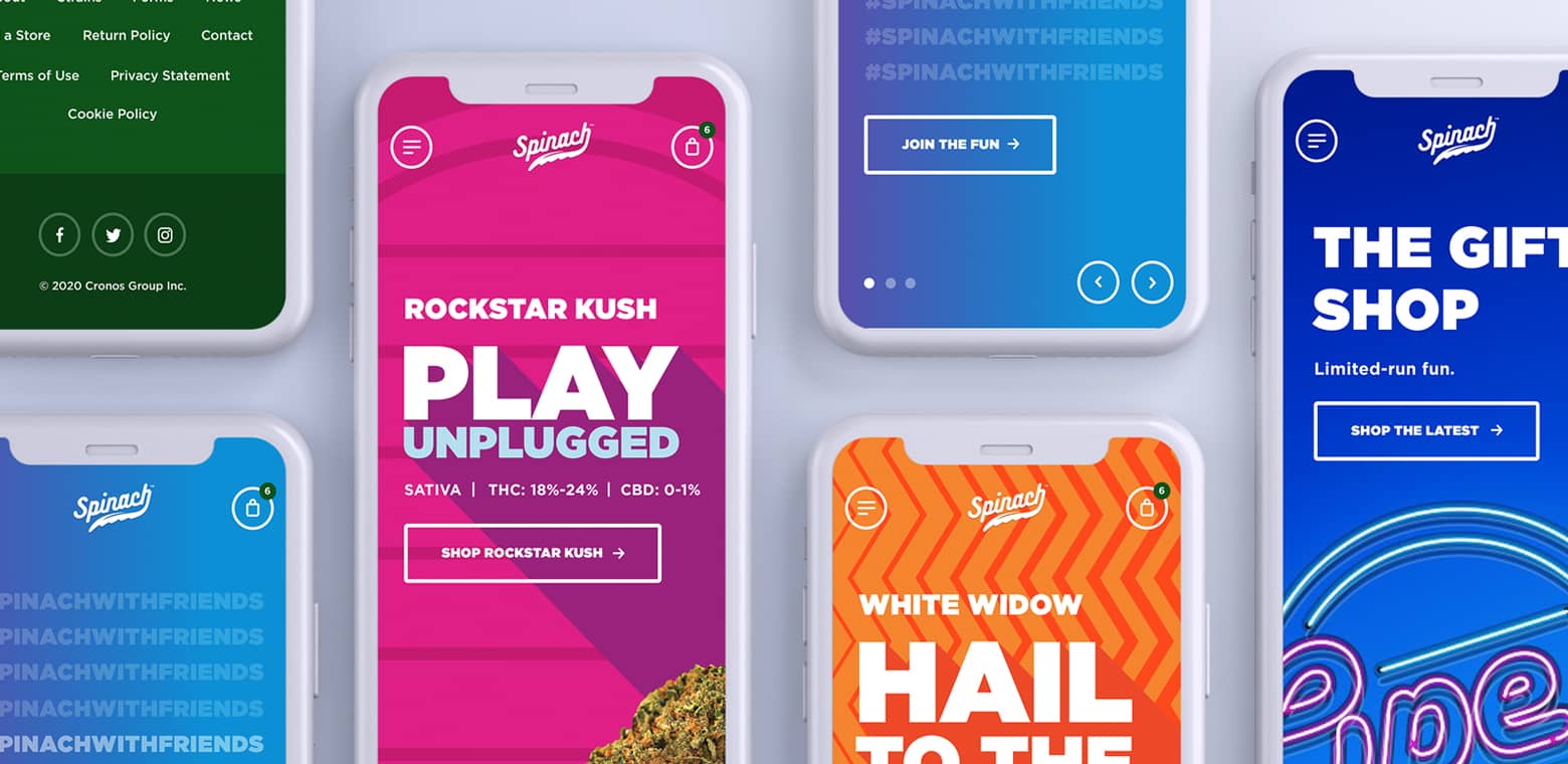 Spinach Cannabis Website Design
